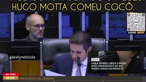 Imagens da Ditadura do STF 2025: Hugo Motta comeu cocô.