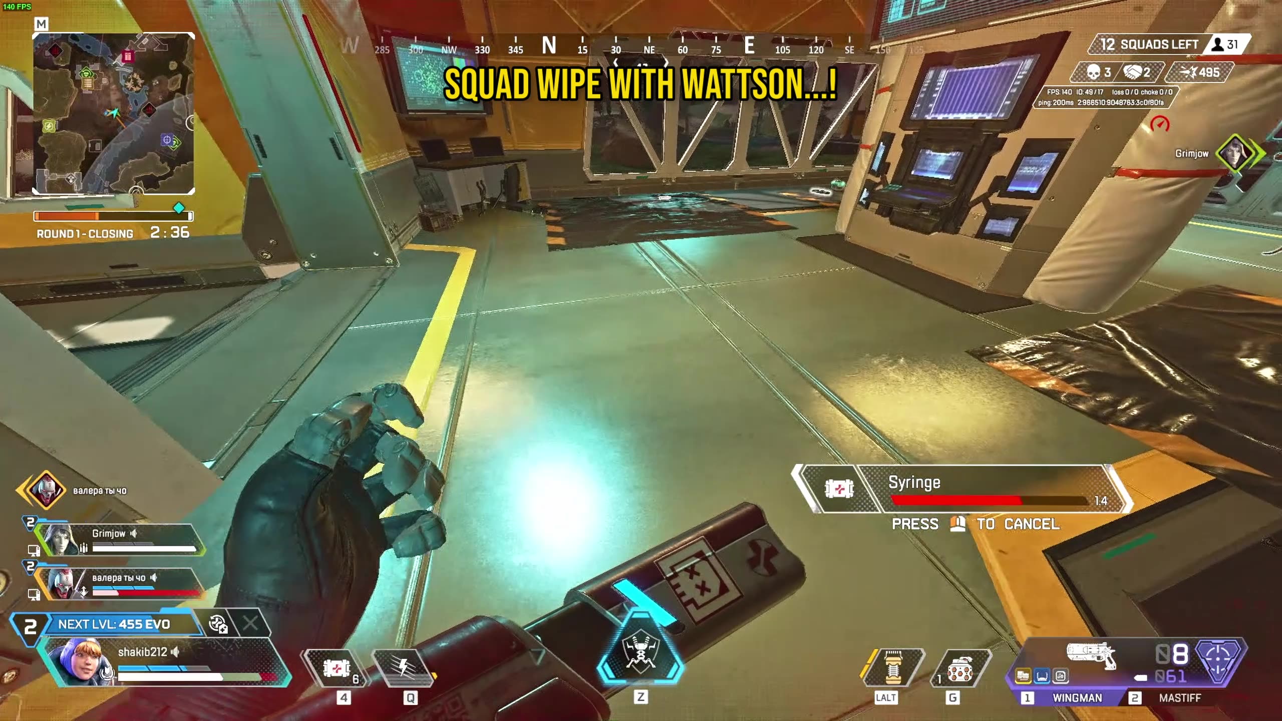 Wattson HOT DROP Squad Wipe on Kings Canyon with Mastiff & Wingman! ⚡ | Apex Legends #apexlegends