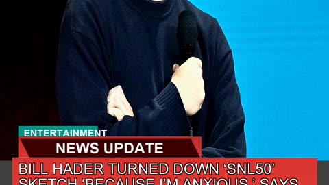 Bill Hader Turned Down Snl50 Sketch Because Im