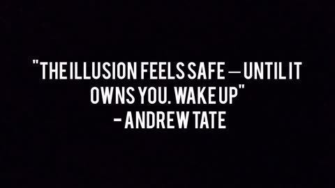 Andrew Tate: The illusion feels safe — until it owns you. Wake up | Motivation Video