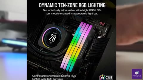 CORSAIR VENGEANCE RGB DDR5 RAM 32GB (2x16GB) 6400MHz CL36-48-48-104 1.35V Intel