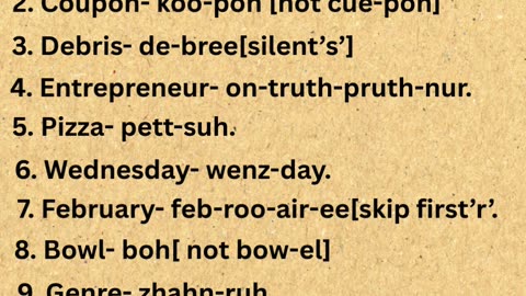 12 Words you're probably saying wrong.