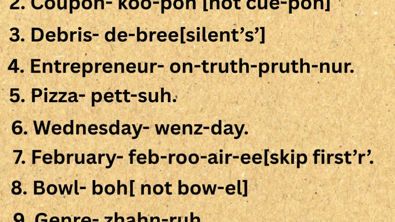 12 Words you're probably saying wrong.