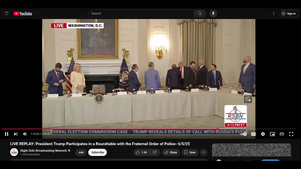 President Trump Participates in a Roundtable with the Fraternal Order of Police