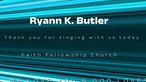 Ryann Butler Singing "Jesus Loves Me"