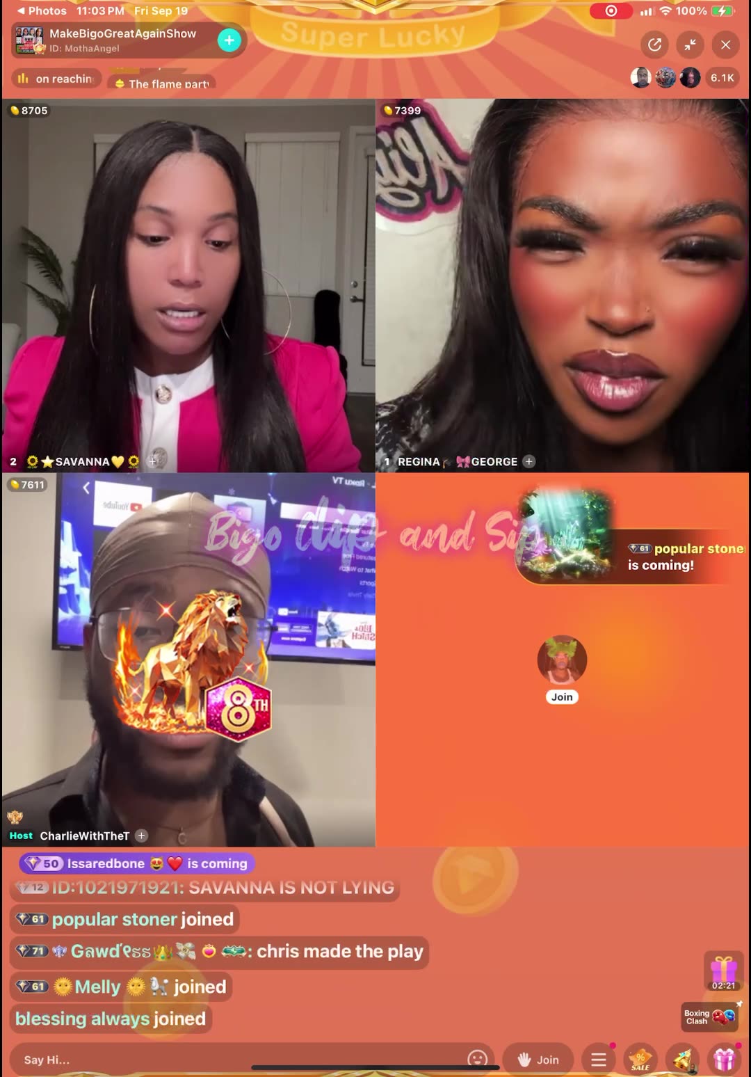 Make Bigo Great Again segment ft MadamLos transition n more 9/19/25 #bigoclipandsip