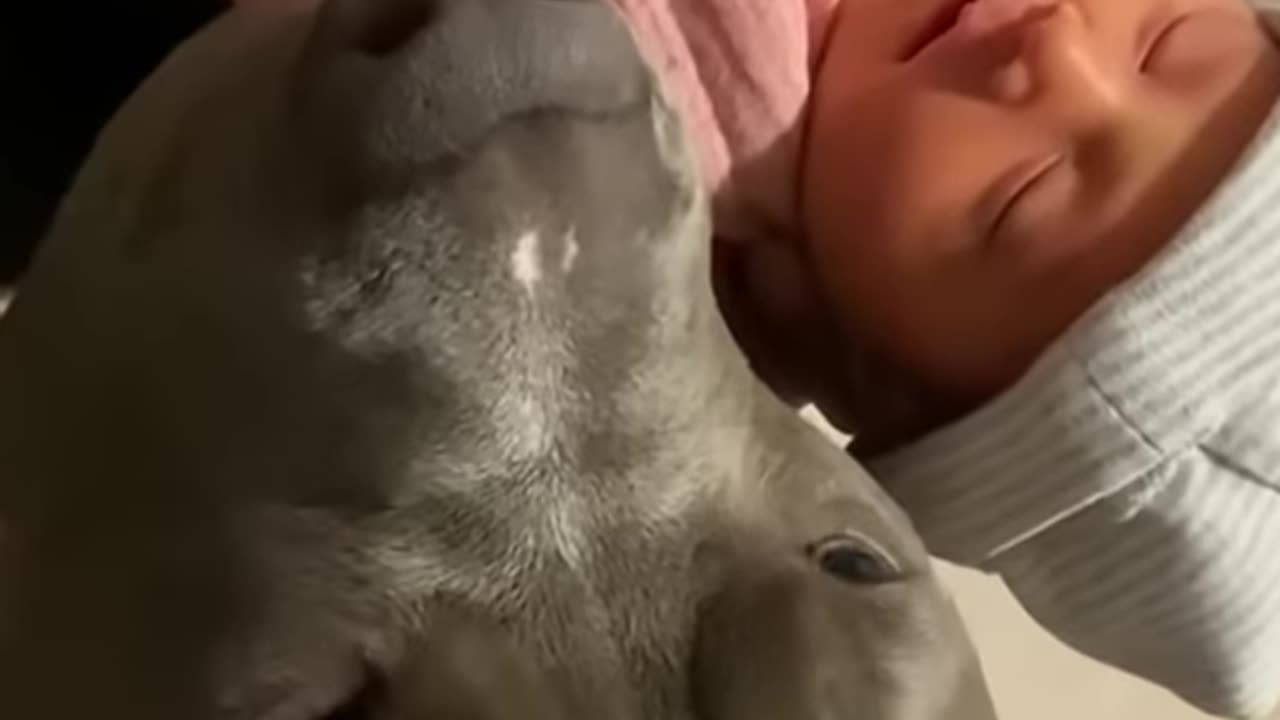 The New Baby and the Loyal Dog ❤️😊