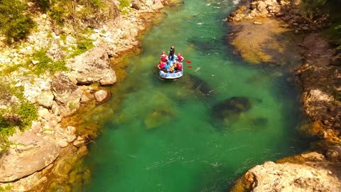 Rafting on river Neretva,Bosnia and Herzegovina
