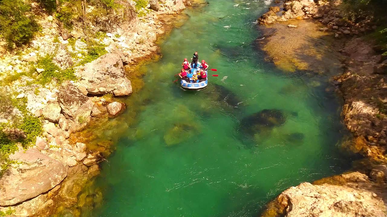 Rafting on river Neretva,Bosnia and Herzegovina