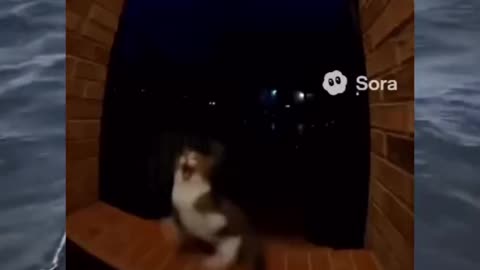 Cat was genuinely scared