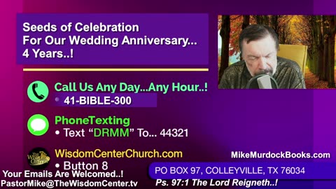 Fri Oct. 24 - Wisdom Keys With Mike Murdock..!!