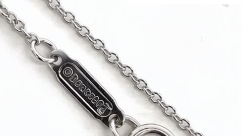 Tiffany & Co. Drop 750 White Gold Necklace