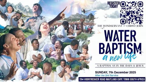 This is a rare opportunity to be personally baptized by the Man of God