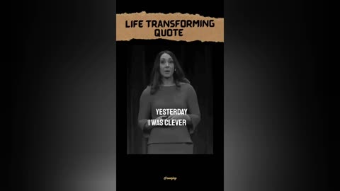 Life transformation quote