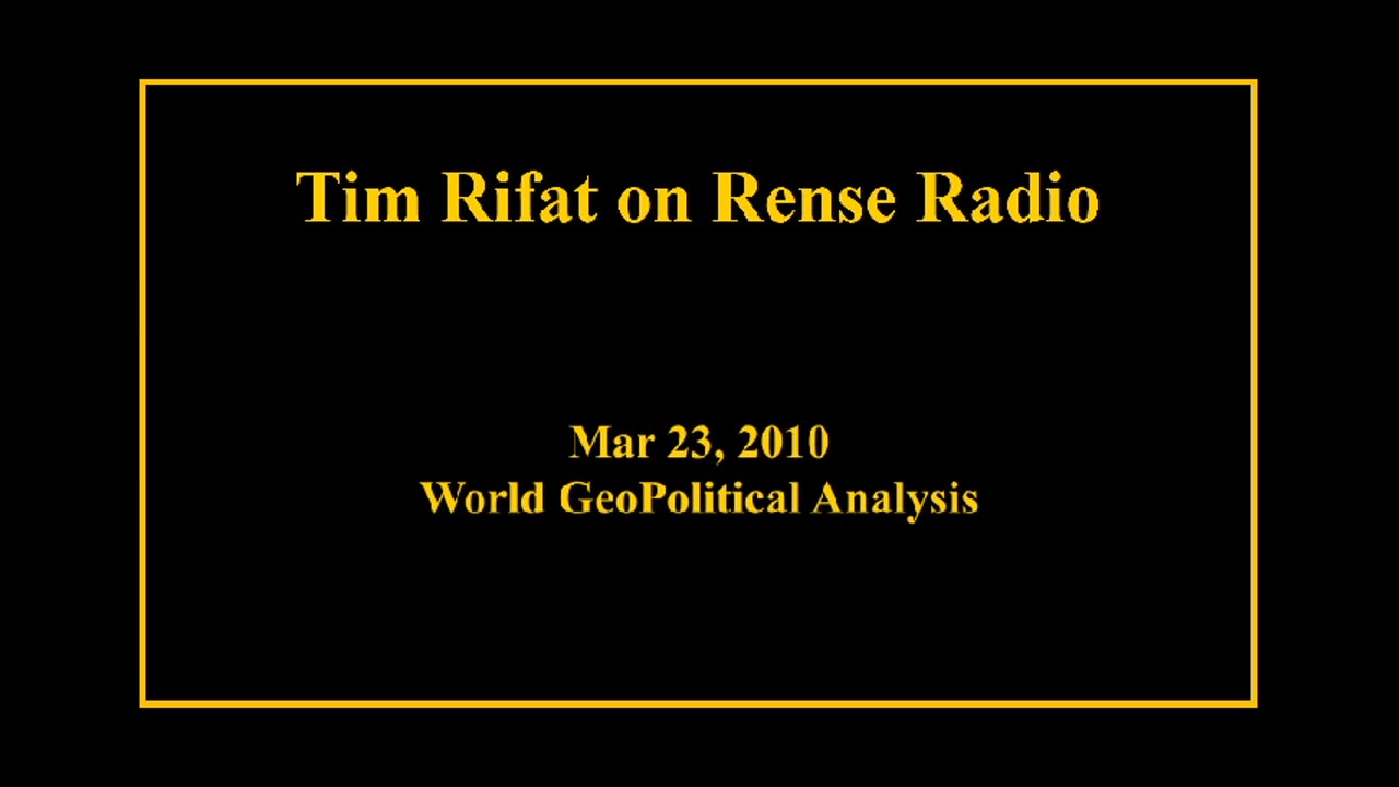 Mar 23 2010 - World GeoPolitical Analysis
