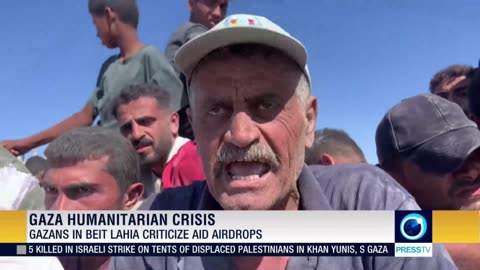 Palestinians in Beit Lahia are demanding proper humanitarian aid entry into Gaza