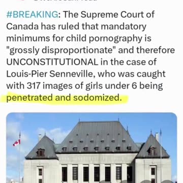 Canada has ruled that mandatory minimums for child pornography is "grossly disproportionate"
