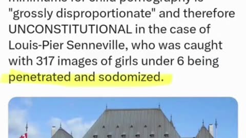 Canada has ruled that mandatory minimums for child pornography is "grossly disproportionate"