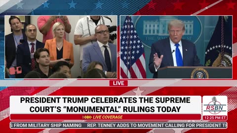 WATCH FULL: President Trump's White House briefing on the Supreme Court decision. - 6/27/2025
