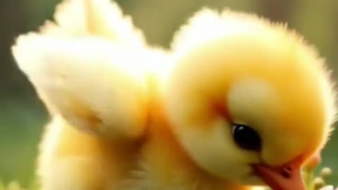 Curious Chick Exploring a Colorful World