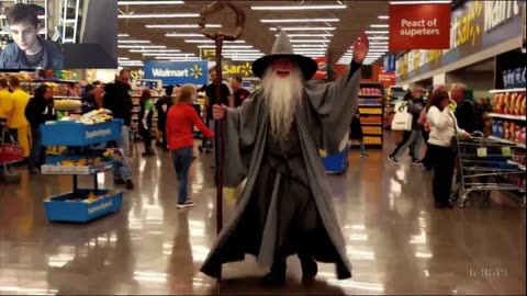 Outtake #3,034 Of Gandalf From LOTR Series Is Dancing At Walmart Supercenter Fake Funny Parody Video