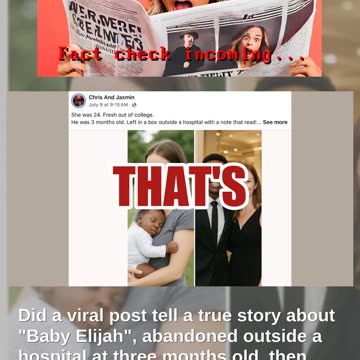Fact Check: FAKE Post and Photos Tell Story of Abandoned 'Baby Elijah' and 'Rachel'