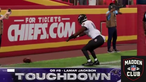 Madden NFL Gameplay: Ravens vs Chiefs – Lamar Jackson Touchdown