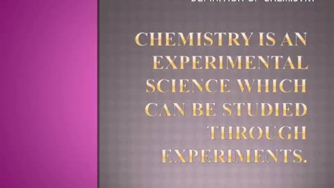 Chemistry and Science