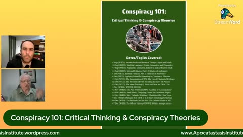 NEW ONLINE COURSE! CONSPIRACY 101: Critical Thinking & Conspiracy Theories