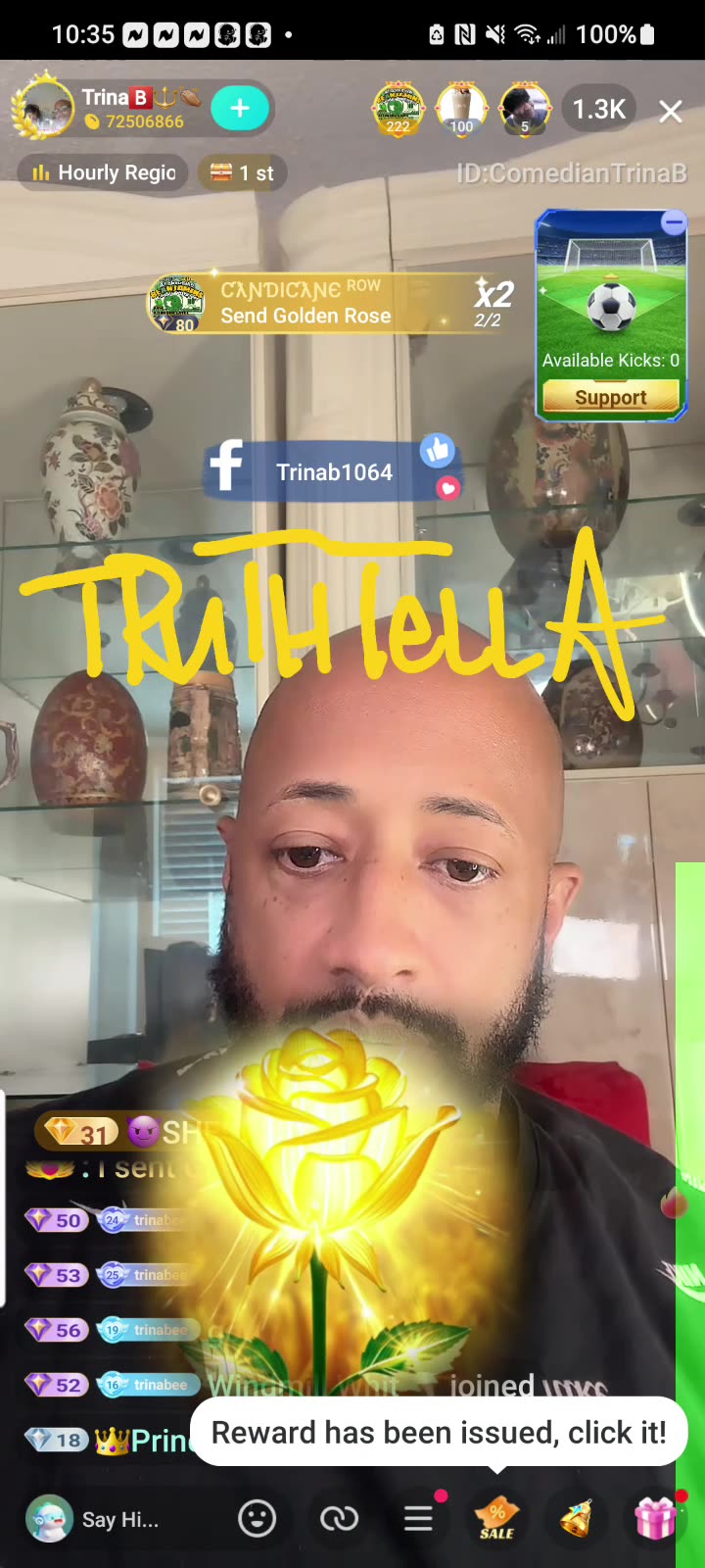 PEDO-FLOP TRINA B ON KOB HEAD BECAUSE HE KNOW THEM MORNING COOKIES ABOUT TO BE SLIM TO NONE FOR HIM