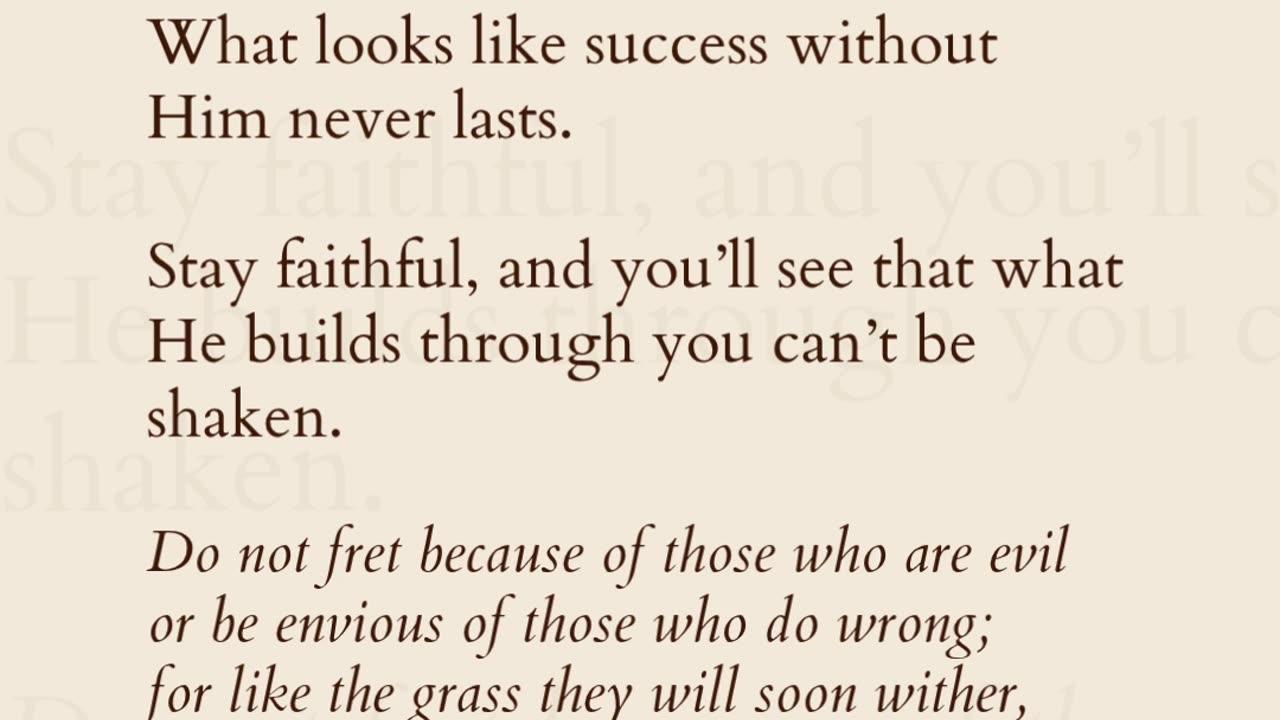 Don’t Envy What God Didn’t Build | Psalm 37:1–2