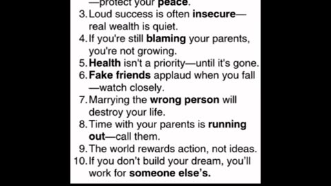 By age 35 you should be smart enough to realize this