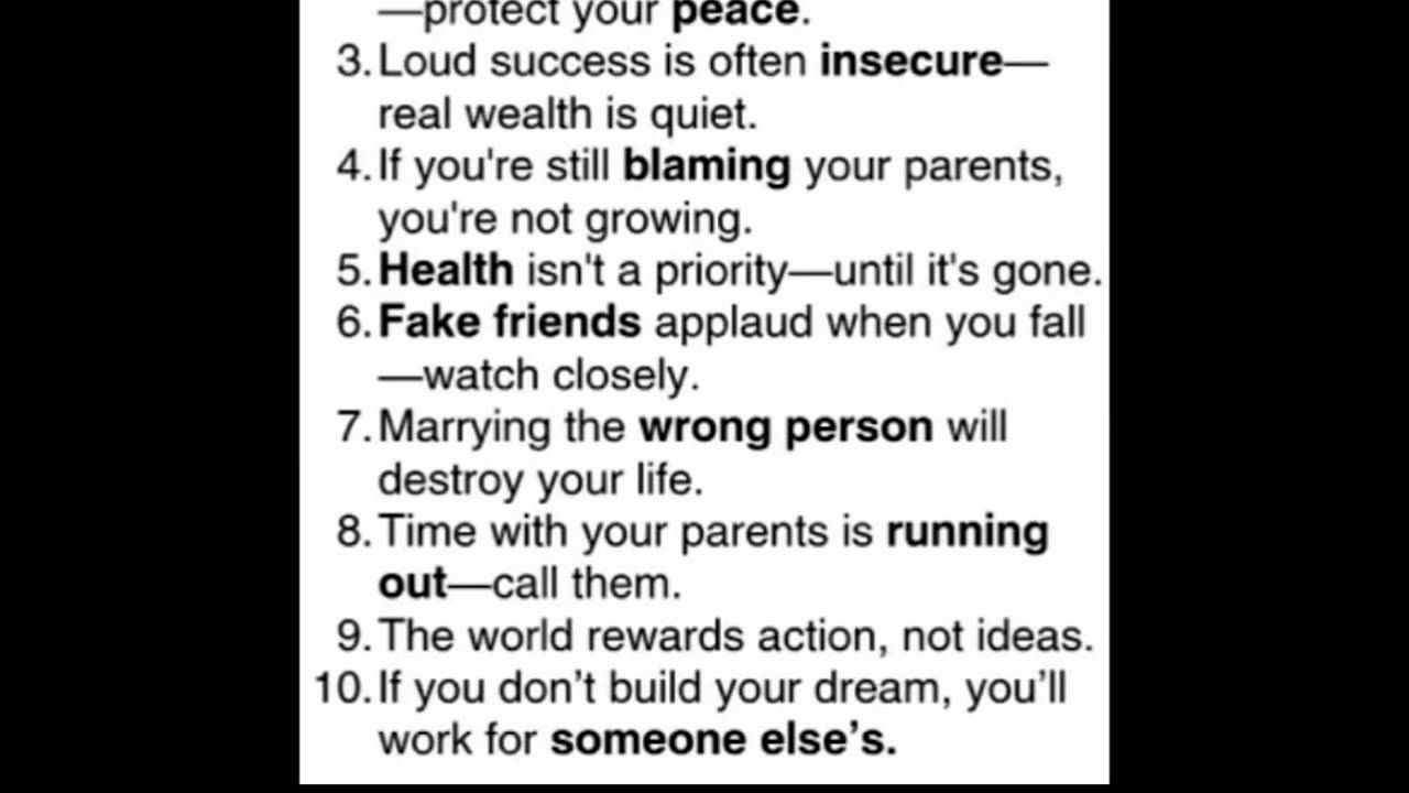 By age 35 you should be smart enough to realize this