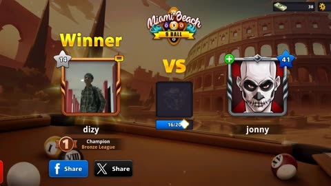 8 Ball Pool Online: A Fierce Duel Against Jonny