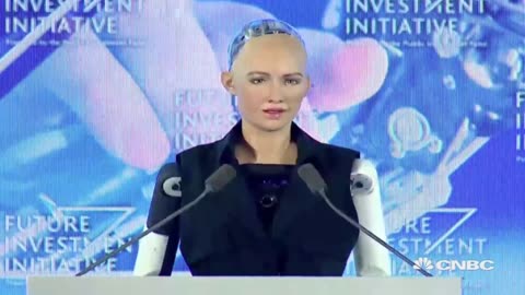 Interview With The Life-like Robot Named Sophia (Full) _ CNBC