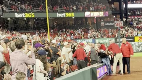 Cardinals Fan Rushes the Field at Busch Stadium