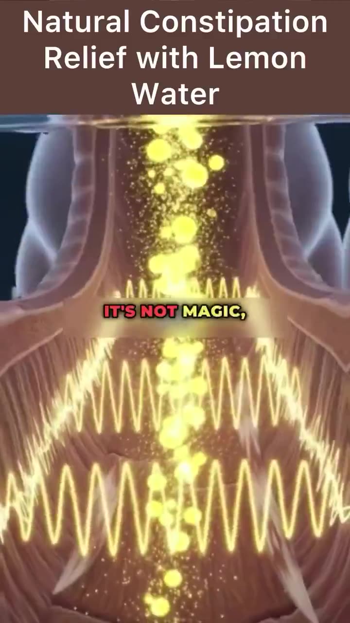 Natural Constipation Relief with Lemon water in one glass