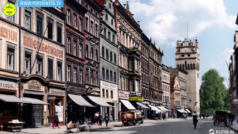 Nysa w przedwojennym kadrze: Ożywiona ulica Wrocławska jak za dawnych lat