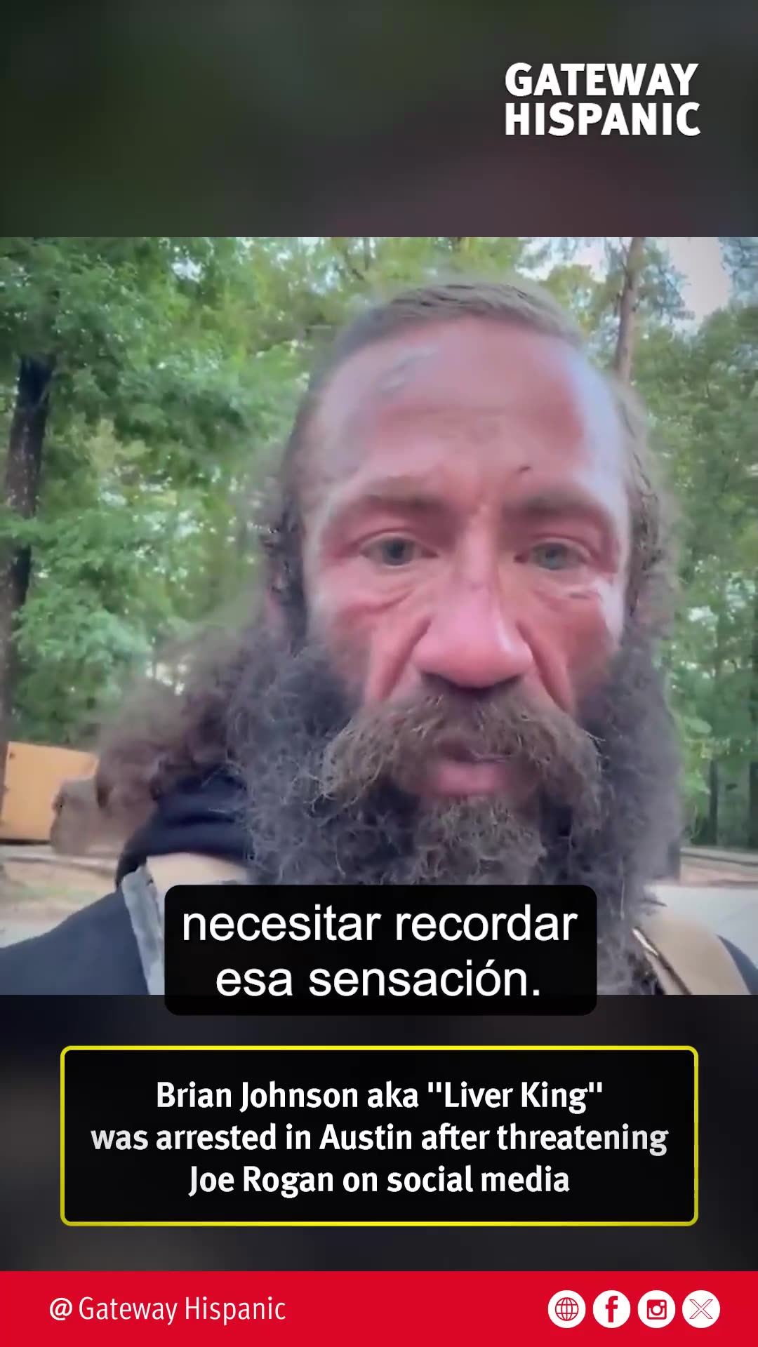 Brian Johnson aka ‘Liver King’ was arrested in Austin after threatening Joe Rogan on social media