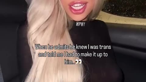 Inside the car with a tgirl