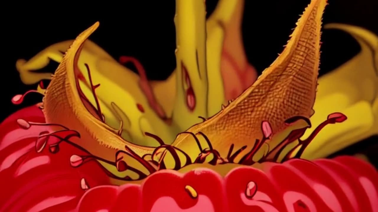 Strawberry in Macro Shot Animation