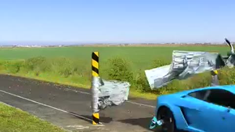 Pass the car from many layers of tape