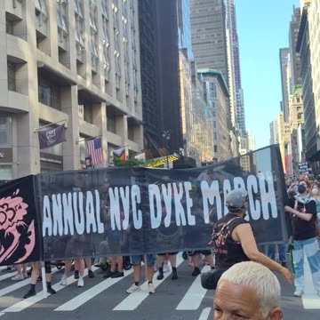 NYC DYKE MARCH: "Free, free Palestine"