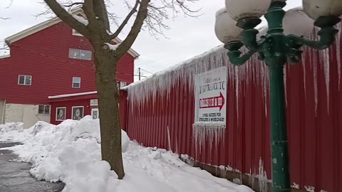 HUGE ICEICLES AT VOLO AUTO MUSEUM