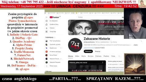 5130 - ‪Piotr Tymochowicz‬ - qLogos chce się wybić na kanale Zakazane Historie ??? 👮‍♀️17.09.2025