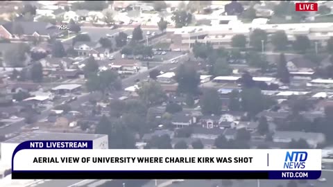 Aerial View of University Where Charlie Kirk Was Shot SEPT 10