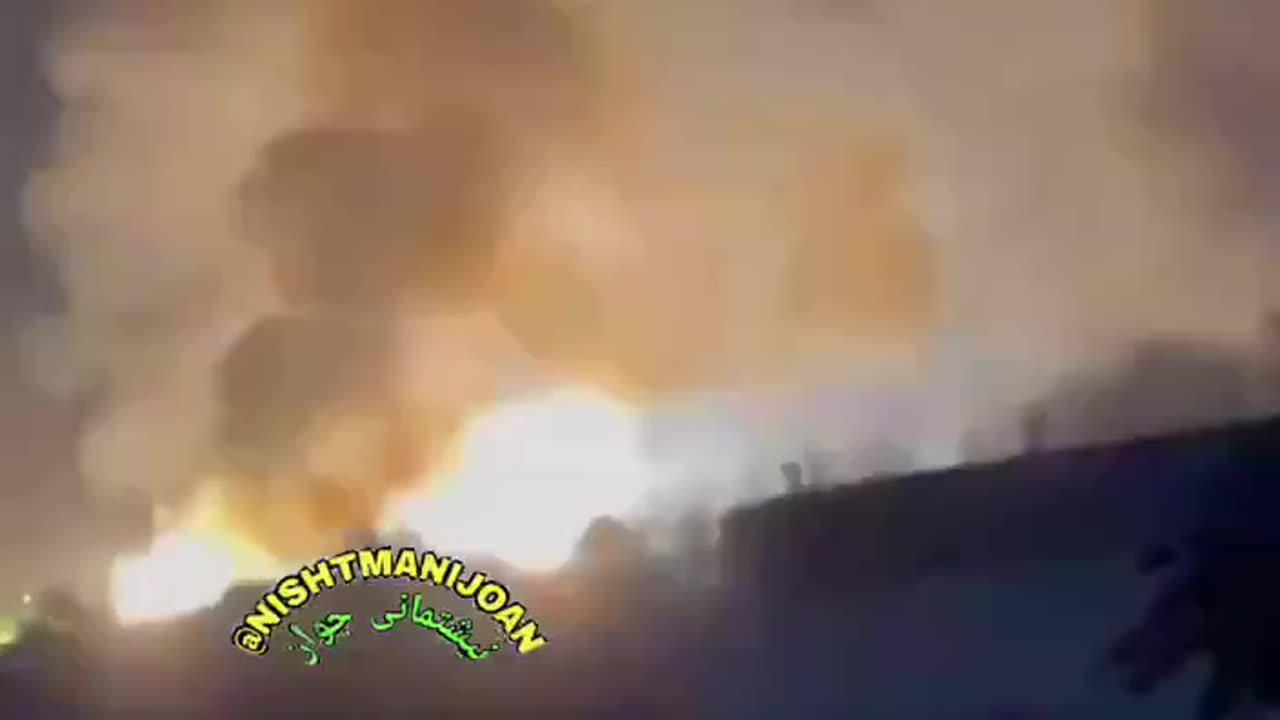 Secondary Detonations After an Israeli Strike Near Piranshahr, Iran
