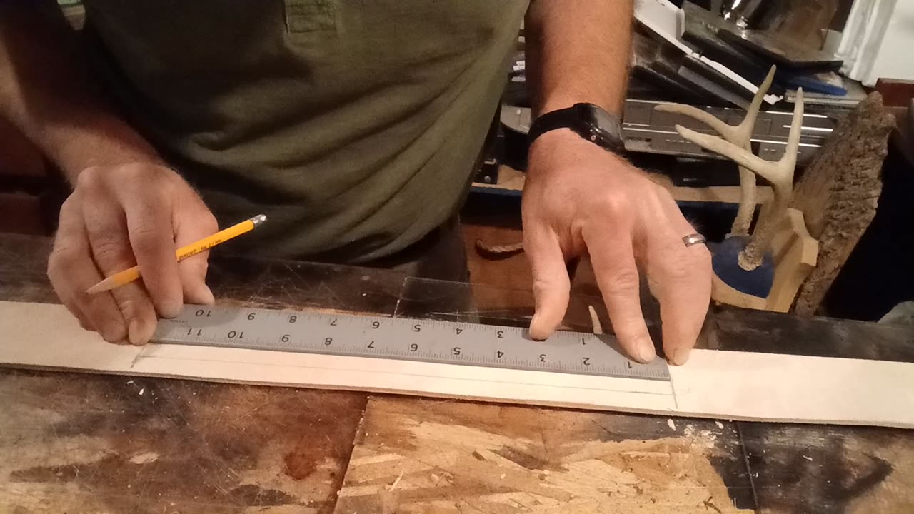Marking a belt for bullet loops