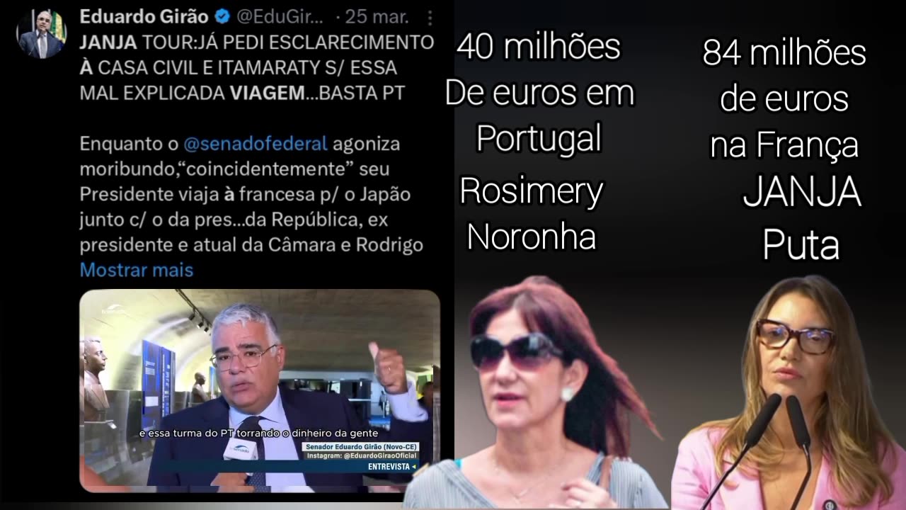Dinheiro "esquecido" no Banco Espírito Santo pode ter sido levado por amiga de Lula, JANJA PUTA com 84 milhões de euros em bancos na Itália e frança.