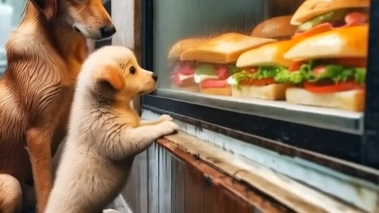 The dog is hungry.